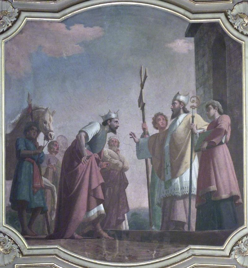 Sant'Ambrogio e l'imperatore Teodosio